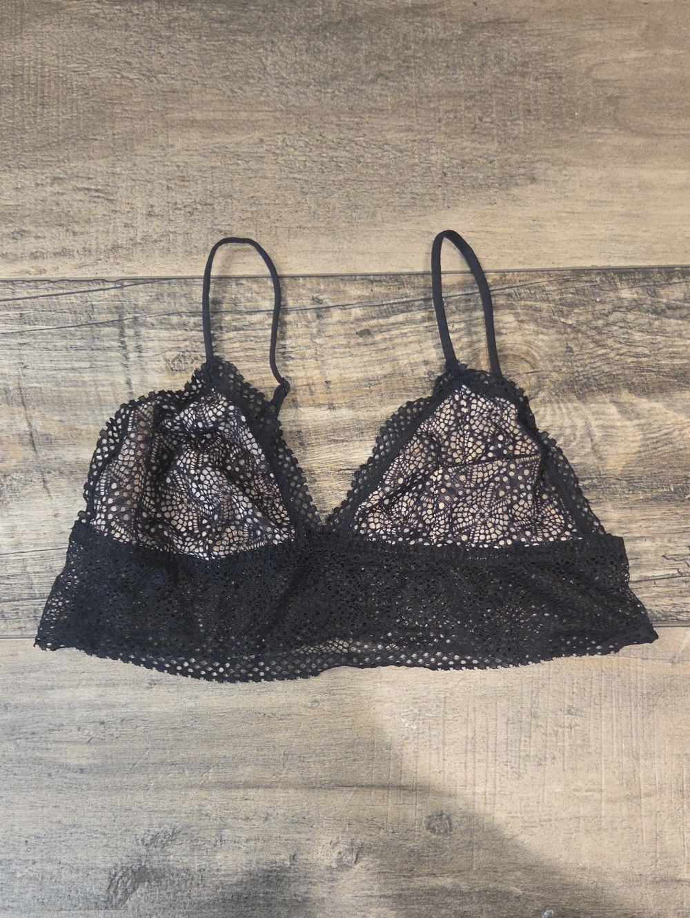 Victoria Secret Black Lace Bralette Large